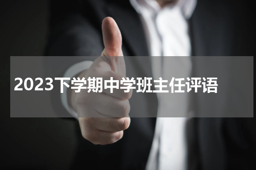 2023下学期中学班主任评语