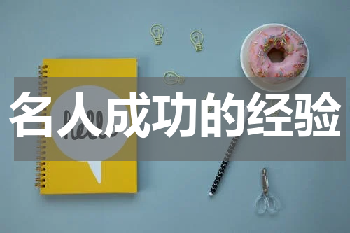 名人成功的经验