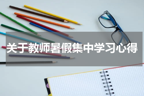 关于教师暑假集中学习心得