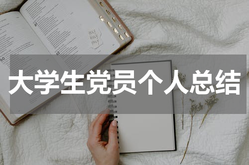大学生党员个人总结