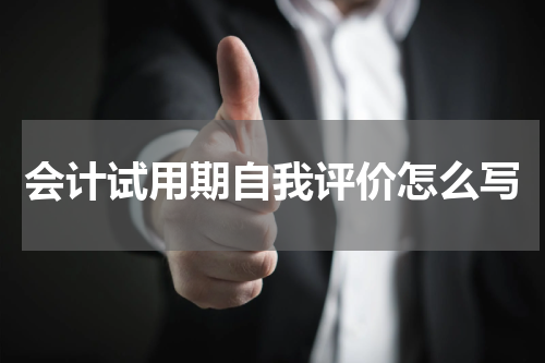 会计试用期自我评价怎么写