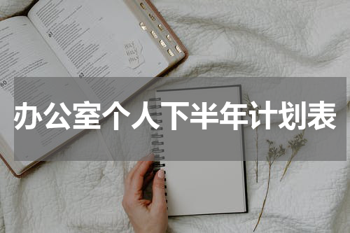 办公室个人下半年计划表