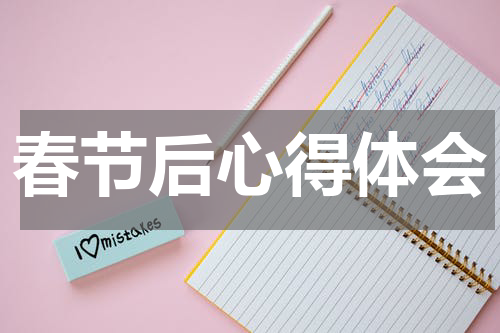 春节后心得体会