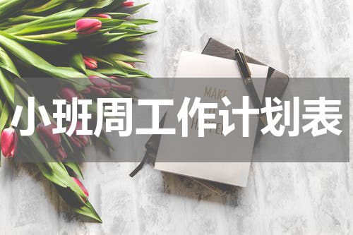 小班周工作计划表