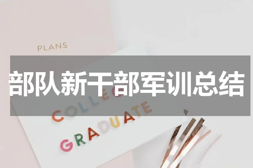 部队新干部军训总结