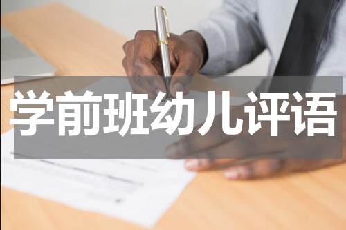 学前班幼儿评语