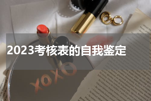 2023考核表的自我鉴定