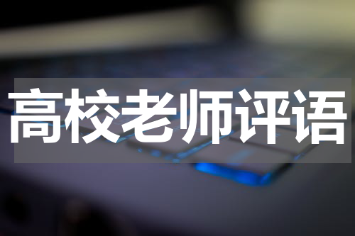 高校老师评语