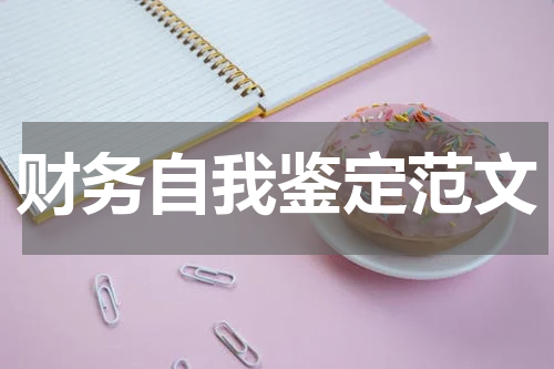 财务自我鉴定范文