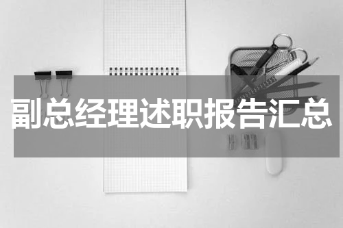副总经理述职报告汇总