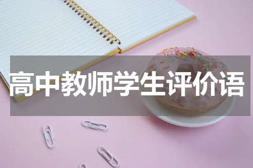 高中教师学生评价语