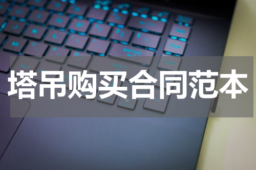 塔吊购买合同范本