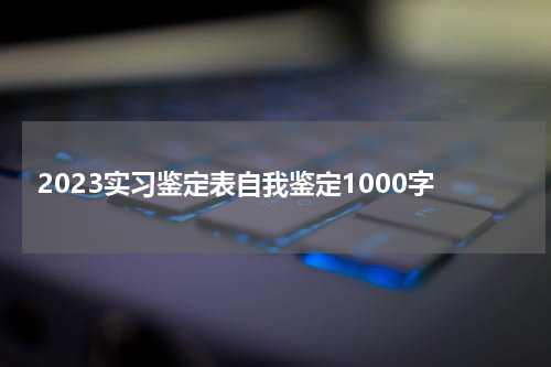 2023实习鉴定表自我鉴定1000字