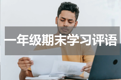 一年级期末学习评语