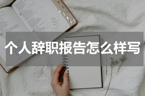 个人辞职报告怎么样写