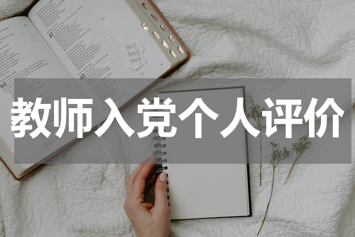 教师入党个人评价