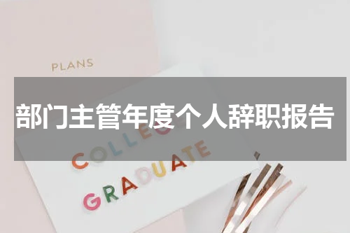 部门主管年度个人辞职报告