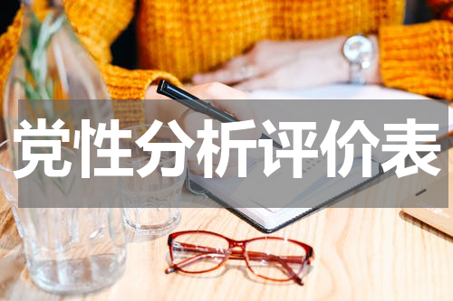 党性分析评价表