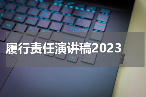 履行责任演讲稿2023
