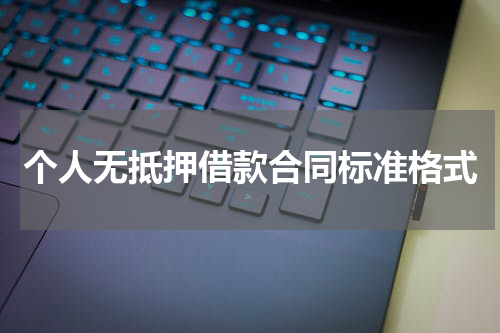 个人无抵押借款合同标准格式