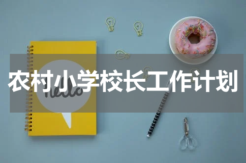 农村小学校长工作计划