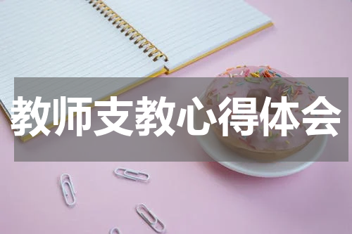 教师支教心得体会