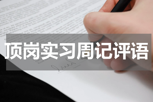 顶岗实习周记评语