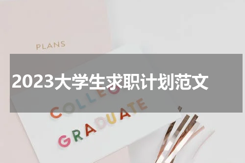 2023大学生求职计划范文