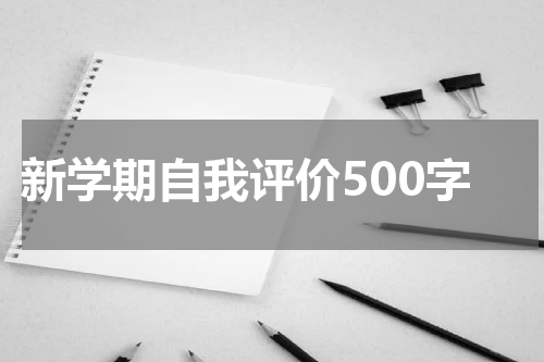 新学期自我评价500字