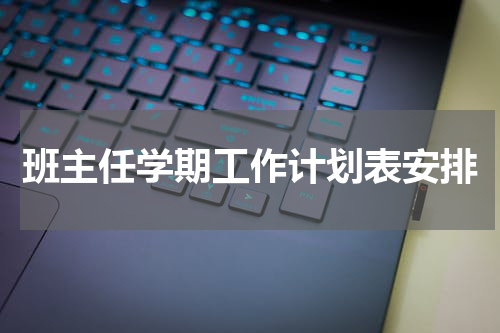 班主任学期工作计划表安排