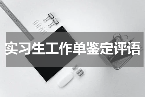 实习生工作单鉴定评语