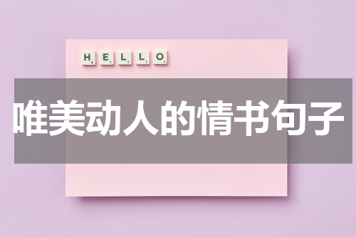 唯美动人的情书句子
