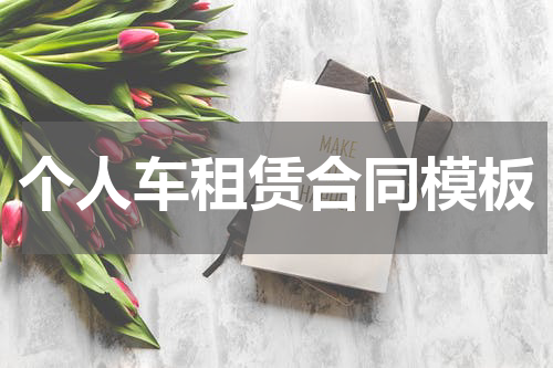 个人车租赁合同模板