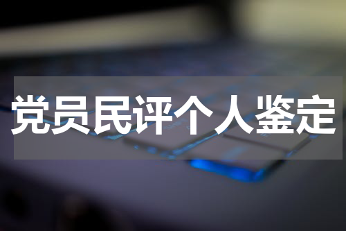 党员民评个人鉴定