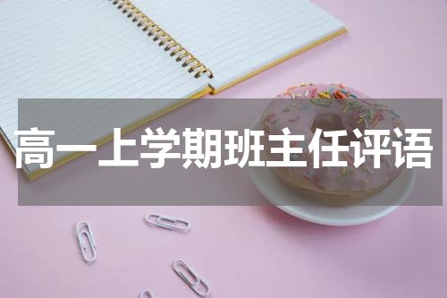 高一上学期班主任评语