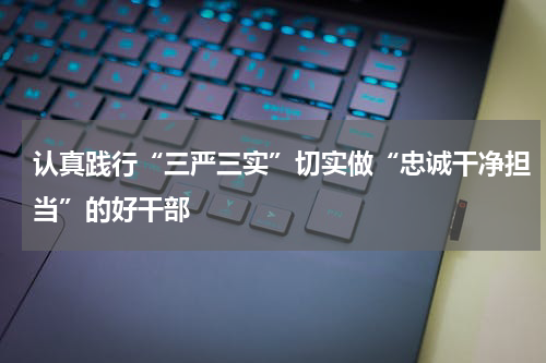 认真践行“三严三实”切实做“忠诚干净担当”的好干部