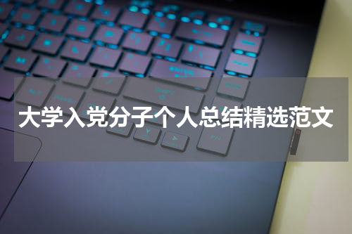 大学入党分子个人总结精选范文