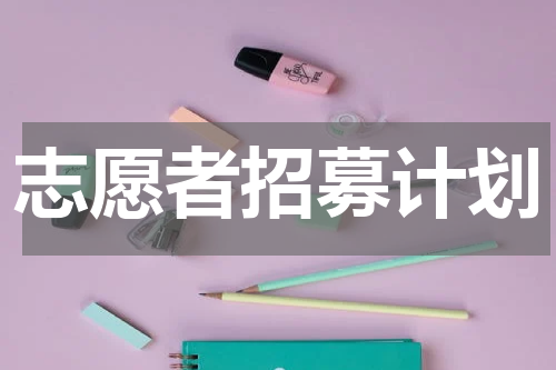 志愿者招募计划