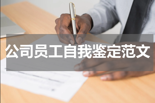 公司员工自我鉴定范文