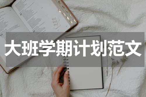大班学期计划范文