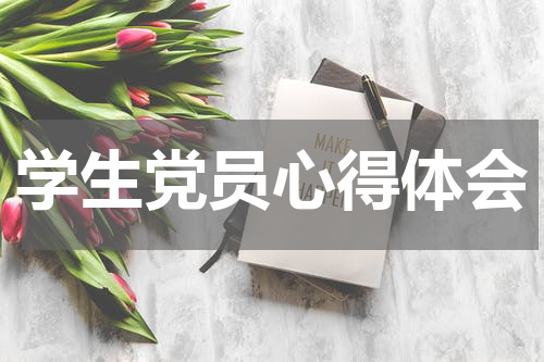 学生党员心得体会