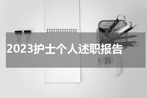 2023护士个人述职报告