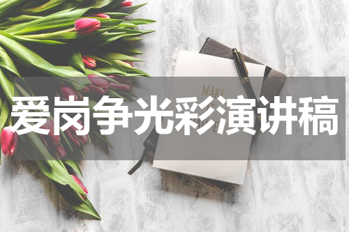 爱岗争光彩演讲稿