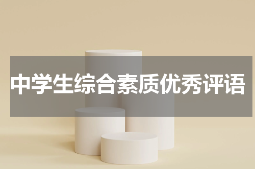 中学生综合素质优秀评语