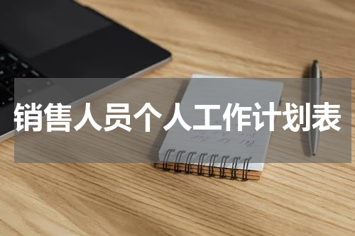 销售人员个人工作计划表