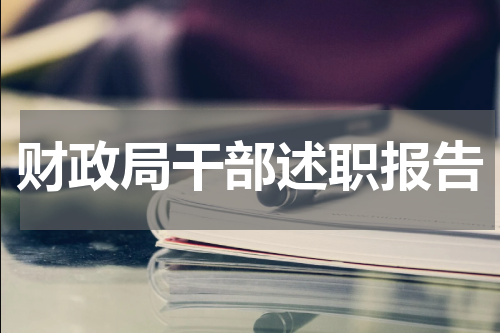 财政局干部述职报告