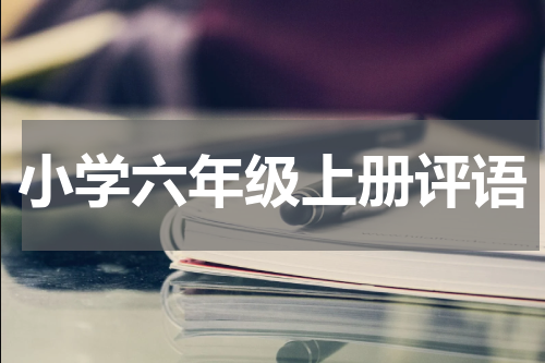 小学六年级上册评语