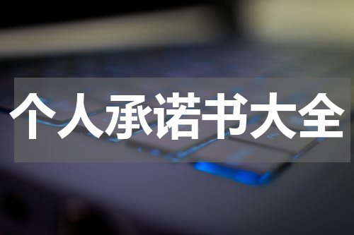 个人承诺书大全