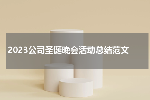2023公司圣诞晚会活动总结范文