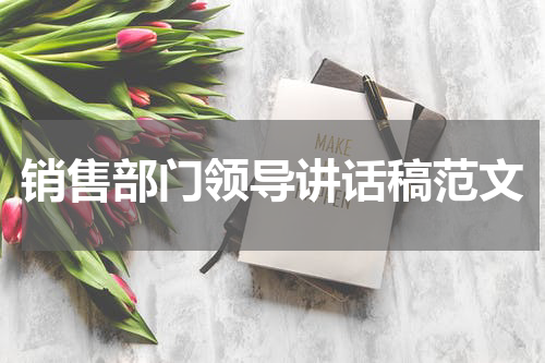 销售部门领导讲话稿范文